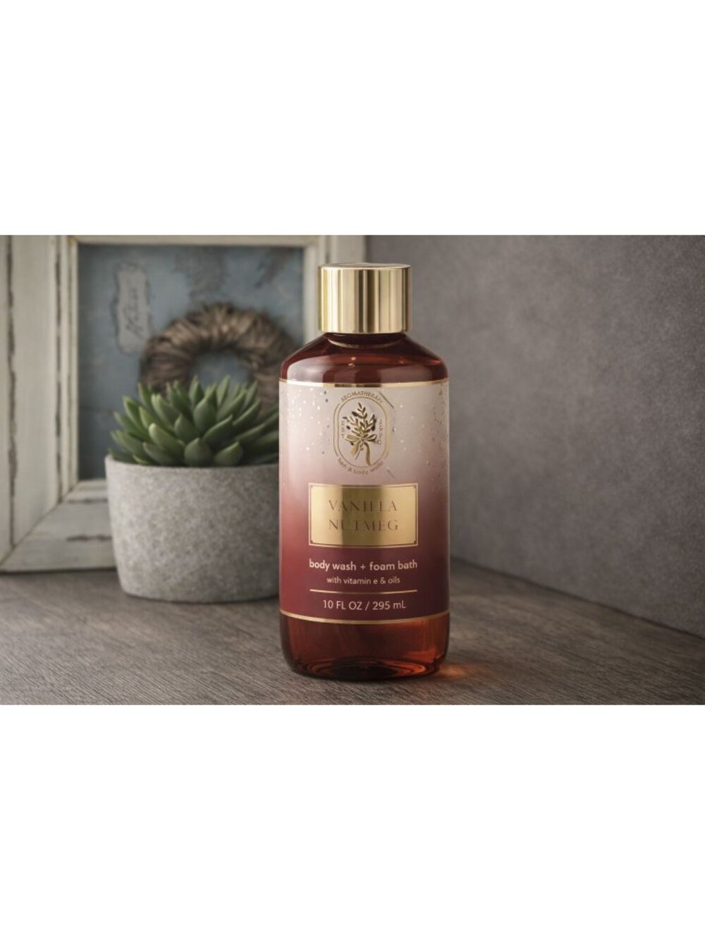 Bath & Body Works Aromatherapy Vanilla + Nutmeg Body Wash & Foam Bath – New‎